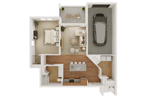 Floor plan for 1 bed, 1 bath, 1146 sqft